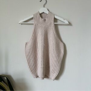 One Grey Day Los Angeles Knit Vest in Nude Size Small